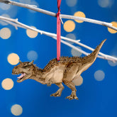 Wooden Carnotaurus Dinosaur Christmas Tree Decoration